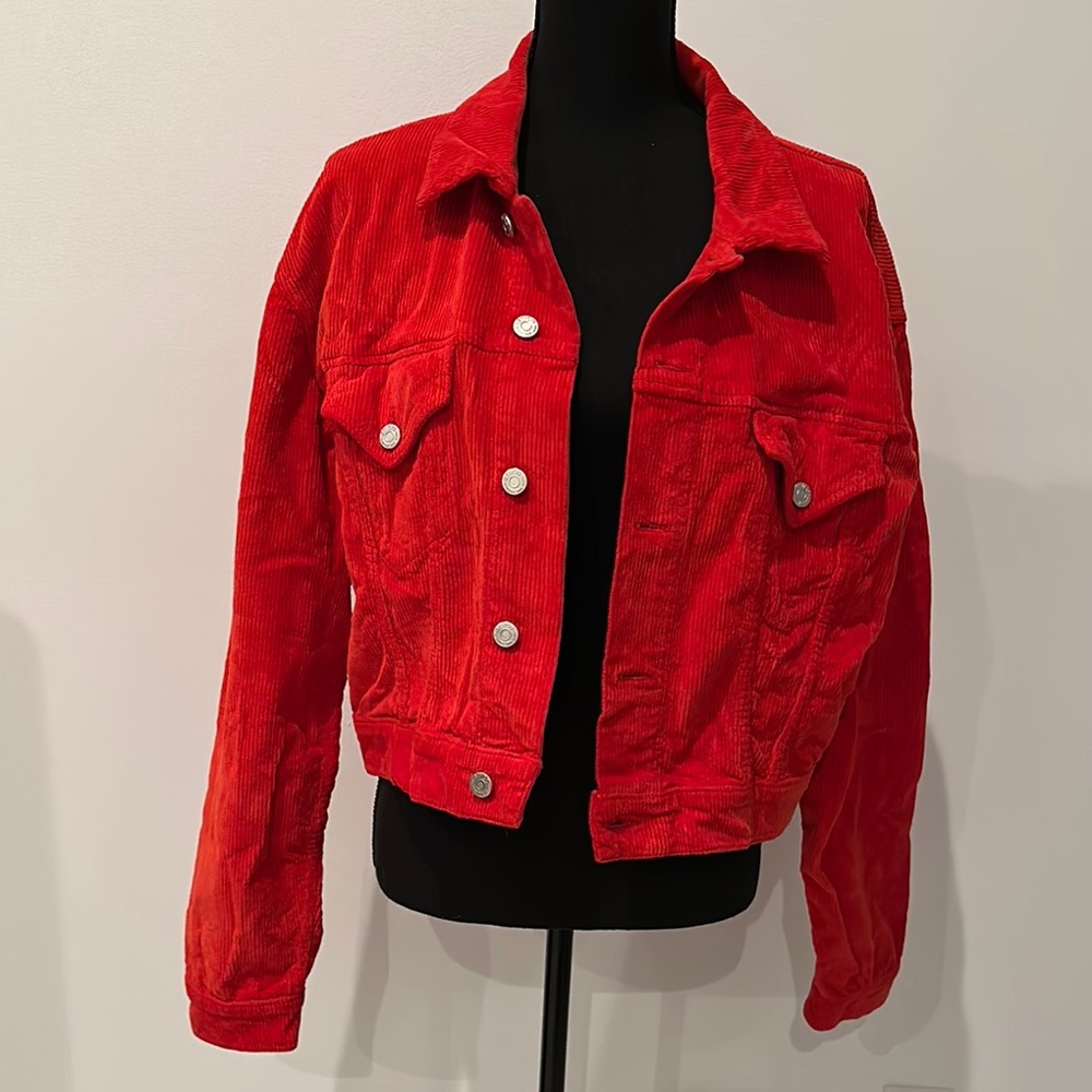 Etica Red Jean Jacket Classic Trucker Style